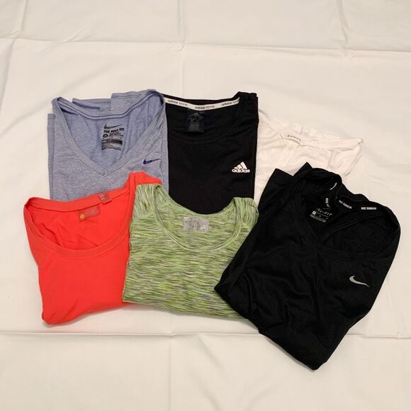 Nike Tops - Nike Adidas Zella Athleta Sz M Sports bra Tank Top Tee Lot of 5